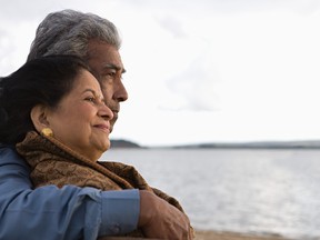 Mature couple by the sea