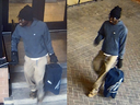 Surveillance images of the alleged feces attacker at York University's Scott library on Nov. 24.
