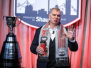 CFL Commissioner Randy Ambrosie addresses the media at the annual State of the League news conference in Calgary on Nov. 22, 2019.