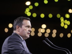 Alberta Premier Jason Kenney delivers his State of the Province address to the Edmonton Chamber of Commerce in Edmonton on Tuesday, October 29, 2019.