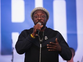 Will.i.am participates in an end of school year peace march and rally on June 15, 2018 in Chicago, Illinois.
