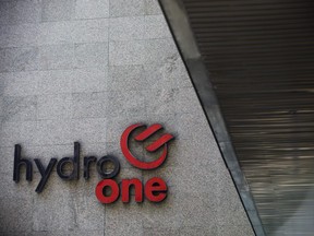 Signage is displayed outside of the Hydro One Ltd. headquarters in Toronto, Ontario, Canada on Thursday, July 12, 2018.