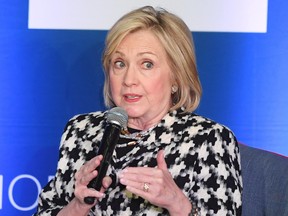 Hillary Clinton attends the Gender Equality Conference at BI Business School on March 8, 2019 in Oslo, Norway.
