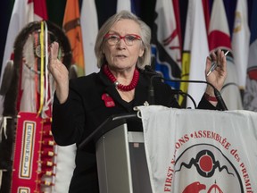 Crown-Indigenous Relations Minister Carolyn Bennett speaks to the AFN Special Chiefs Assembly in Ottawa, Wednesday December 4, 2019.