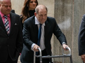 Harvey Weinstein arrives at criminal court on December 11, 2019 in New York City.