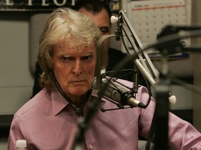 NEW YORK - APRIL 09:  Radio show host Don Imus (R) talks with the Rev. Al Sharpton on Sharpton’s radio show over charges Imus made racially charged comments in  a recent broadcast April 9, 2007 in New York City. On his morning show April 4, Imus referred to the Rutgers women's basketball team, which had lost the national championship game the day before, as "nappy-headed hos." (Photo by Spencer Platt/Getty Images) *** Local Caption *** Don Imus;Al Sharpton