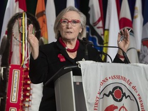 Crown-Indigenous Relations Minister Carolyn Bennett speaks to the AFN Special Chiefs Assembly in Ottawa, Wednesday December 4, 2019.