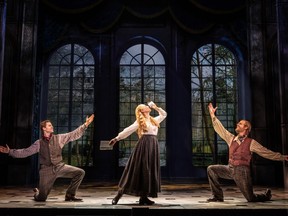 Jake Levy (Dmitry), Lila Coogan (Anya) and Ed Staudenmayer (Vlad) in National Tour of ANASTASIA