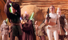 Hayden Christensen, left, who plays Anakin Skywalker, and Natalie Portman, who portrays Padme Amidala, in Star Wars Episode II: Attack of the Clones.