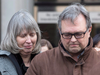 Linda and Clayton Babcock read a statement on Dec. 16, 2017 after Dellen Millard and Mark Smich were found guilty of first-degree murder in the death of their daughter, Laura.