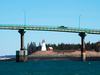 Campobello Island has no direct link to Canada, but has a bridge connecting it to Lubec, Maine.