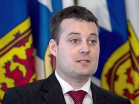 Randy Delorey attends a briefing at the legislature in Halifax on Tuesday, April 19, 2016. The Nova Scotia government has joined a growing list of provinces that are clamping down on vaping. Health Minister Randy Delorey announced today that the province will be the first to ban sales of flavoured e-cigarettes and juices as of April 1, 2020.THE CANADIAN PRESS/Andrew Vaughan