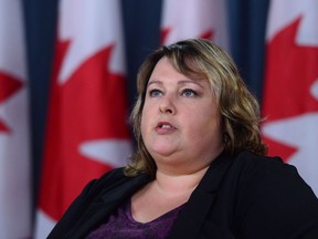 Taxpayers' ombudsman Sherra Profit holds a press conference at the National Press Theatre in Ottawa on Monday, June 5, 2017. Profit is launching a review of the Liberal government's signature child benefit over concerns that eligibility rules are preventing payments to those in dire or fraught situations.