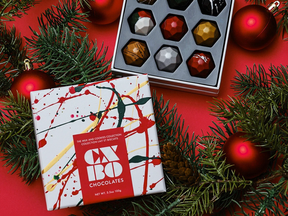 This Christmas, splurge on art deco bonbons by Toronto artisan chocolate makers CXBO. They’re almost too pretty to eat.