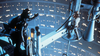 Luke Skywalker (Mark Hamill) battles Darth Vader in Star Wars: Episode V: The Empire Strikes Back.