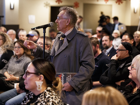 Al Romanchuk speaks about his desire for Alberta to separate from Canada during a town hall meeting of Alberta's Fair Deal Panel in Edmonton, on Dec. 3, 2019.