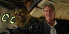 Chewbacca and Han Solo (Harrison Ford) in a scene from Star Wars Episode VII: The Force Awakens.