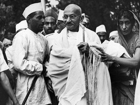 Mohandas Karamchand "Mahatma" Gandhi, who led the successful campaign for India's independence from Britain, is seen in an undated photo. This year marks the sequicentennial of his birth.