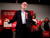 Britain’s Labour Party leader Jeremy Corbyn speaks during a campaign rally in East London on Dec. 11, 2019.