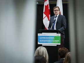 Federal Environment Minister Jonathan Wilkinson announces funding for climate action at the University of Calgary in Calgary, Alta., Tuesday, Dec. 17, 2019.