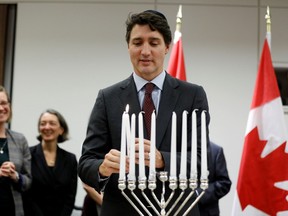 Canada's Prime Minister Justin Trudeau attends a candle lighting ceremony in celebration of Hanukkah in Ottawa, Ontario, Canada December 9, 2019.