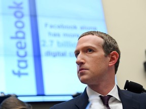 Facebook Chairman and CEO Mark Zuckerberg testifies at a House Financial Services Committee hearing in Washington, U.S., October 23, 2019.