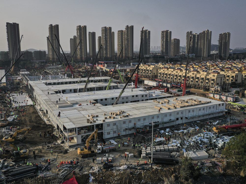 Watch live as China builds two hospitals at lightning speed to tackle coronavirus in Wuhan