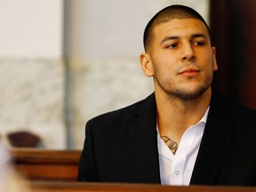 Former New England Patriot Aaron Hernandez.