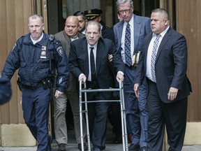 Harvey Weinstein leaves court on January 6, 2020 in New York City.