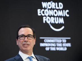 US Treasury Secretary Steven Mnuchin attends a session at the Congress centre during the World Economic Forum (WEF) annual meeting in Davos, Switzerland on January 21, 2020.