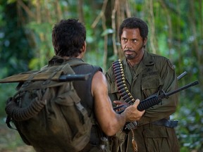 Ben Stiller and  Robert Downey Jr. in Tropic Thunder.