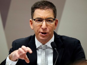 Author and journalist Glenn Greenwald speaks during a meeting at Commission of Constitution and Justice in the Brazilian Federal Senate in Brasilia, Brazil July 11, 2019.