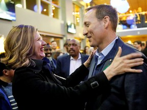 Peter MacKay, who is running for the leadership of the Conservative Party of Canada, is greeted by a supporter at an event in Ottawa, January 26, 2020.