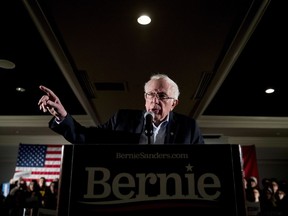 Democratic presidential candidate Sen. Bernie Sanders, I-Vt., speaks at a climate rally with the Sunrise Movement at The Graduate Hotel, Sunday, Jan. 12, 2020, in Iowa City, Iowa. Bernie Sanders, the gesticulating, septegenarian senator with the mad-scientist hair and fixation with Canada's universal health-care system, seems to have caught the attention of Democrats in Iowa, as well as a certain U.S. president.