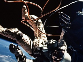 Astronaut Ed White moves away from the Gemini 4 capsule in this 1965 file photo. White, the first American spacewalker, lost a spare glove when he went outside for the first time. From that time on, astronauts have accidentally added some of the more unusual items to the 100,000 pieces of space trash that circle Earth. The Canadian military is looking for help taking out the trash in space. Over the last two years, the military's Innovation for Defence Excellence and Security program has awarded nearly $5 million in contracts to Canadian companies and university researchers to find ways to identify some of the millions of pieces of junk orbiting the Earth.THE CANADIAN PRESS/AP/NASA, FILE