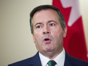 Alberta Premier Jason Kenney is shown in Calgary, Tuesday, Jan. 7, 2020. Alberta's premier says Prime Minister Justin Trudeau needs to move swiftly on approval of the Teck Frontier mine north of Fort McMurray or confirm the government is planning to phase out the oilsands.