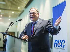 Ezra Levant of The Rebel speaks to students at Ryerson University in Toronto on March 22, 2017.