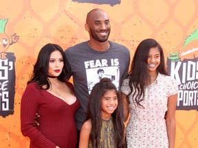 Kobe Bryant, wife Vanessa Laine Bryant, daughters Gianna (right) and Natalia.