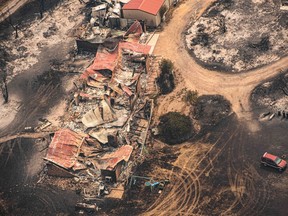 Property damaged by the East Gippsland fires in Sarsfield, Victoria, Australia January 1, 2020.