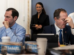 House Intelligence Chairman Adam Schiff, D-Calif., prepares for Senate impeachment proceedings Wednesday, Jan. 29, 2020.