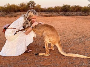 Laura Brown recently visited The Kangaroo Sanctuary in the Northern Territory and was snapped hugging Abi the kangaro. The picture has since gone viral, wrongly captioned as a grateful kangaroo hugging its rescuer from the bushfires.