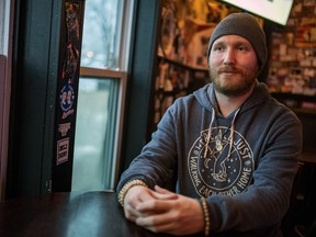 Chris Beaudry, former Humboldt Broncos assistant coach, sits for a photograph at Leo's Tavern in Saskatoon on Wednesday, January 29, 2020.
