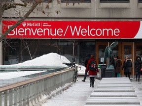 The library at Montreal's McGill University is seen in a file photo from Feb. 25, 2014.