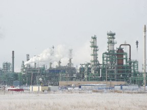 The Co-op Refinery is shown in Regina on Wednesday, Jan. 22, 2020. A Saskatchewan oil refinery embroiled in a labour dispute with a union representing more than 700 workers says it won't return to the bargaining table while Unifor barricades the facility.