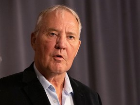 Minister of Public Safety and Emergency Preparedness, Bill Blair, speaks to media during the second day of the Liberal Cabinet Retreat at the Fairmont Hotel in Winnipeg, Monday, Jan. 20, 2020. Canada's prison service says it is working to better understand the needs of black offenders, an over-represented community in federal custody second only to Indigenous people.