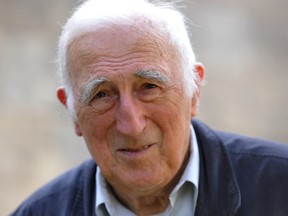 In this file photo taken on September 23, 2014, founder of the Communaute de l'Arche (Arch community) Jean Vanier poses at home in Trosly-Breuil.