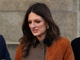 Film producer Harvey Weinstein's lawyer Donna Rotunno talks to the media outside New York Criminal Court during the ongoing sexual assault trial in the Manhattan borough of New York City, New York, U.S., February 14, 2020.