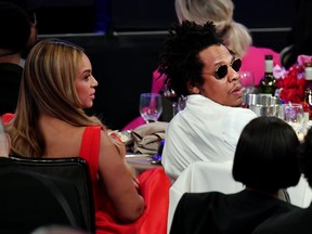 Beyoncé and Jay-Z attend the Pre-GRAMMY Gala and GRAMMY Salute to Industry Icons Honoring Sean "Diddy" Combs on January 25, 2020 in Beverly Hills, California.