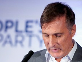 People's Party of Canada (PPC) leader Maxime Bernier reacts after the announcement of federal election results in Beauceville, Quebec, Canada October 21, 2019.