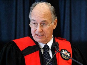 The Aga Khan, billionaire leader of the world’s Ismaili Muslims, receives an honorary doctorate in 2012 from the University of Ottawa for his service to humanity.